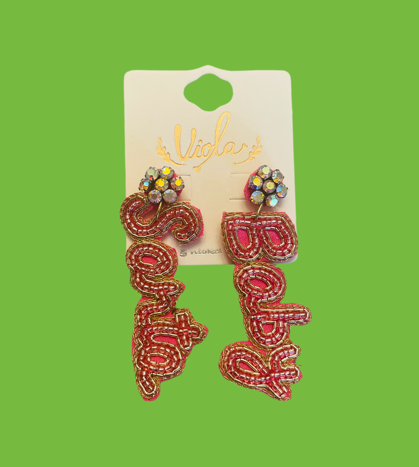 Santa Baby Seed Bead Earrings