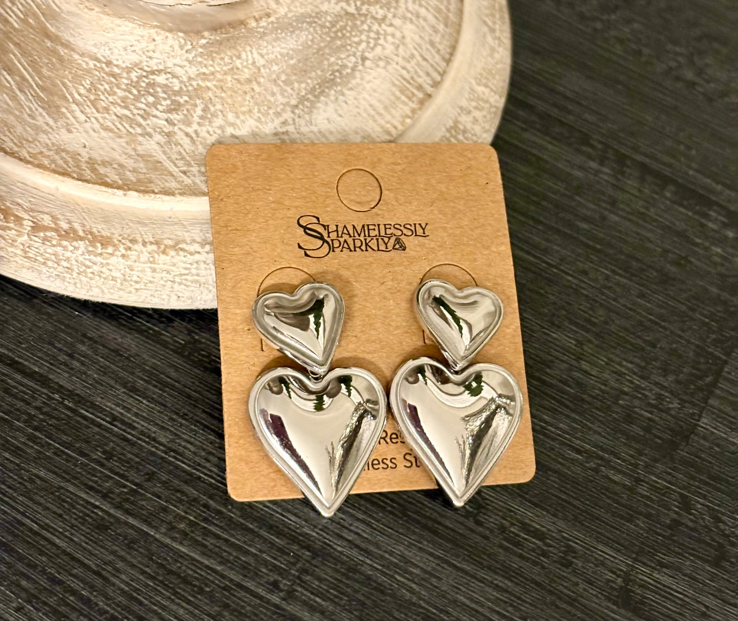 Heart Drop Earrings