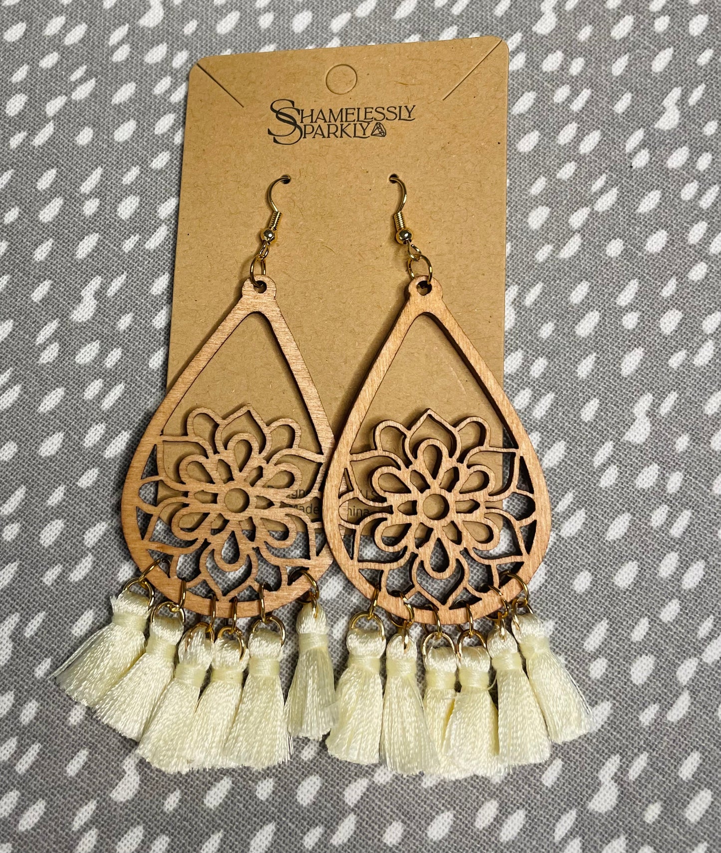 Boho White Earrings