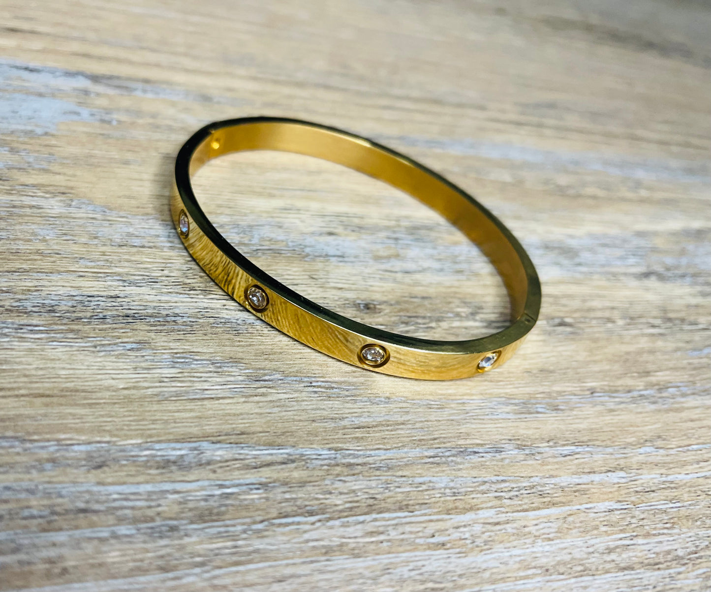 Gold Rhinestone Bangle