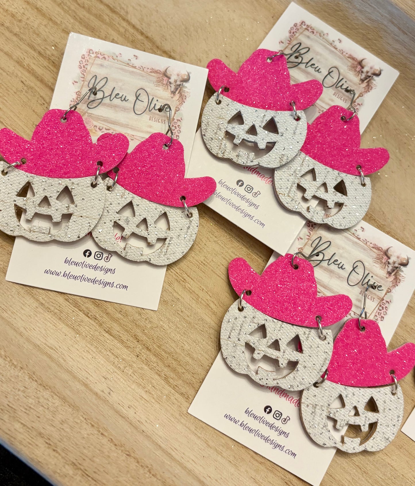 Cowgirl Pumpkin Earrings