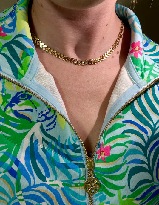 Water Resistant Leaf Necklace