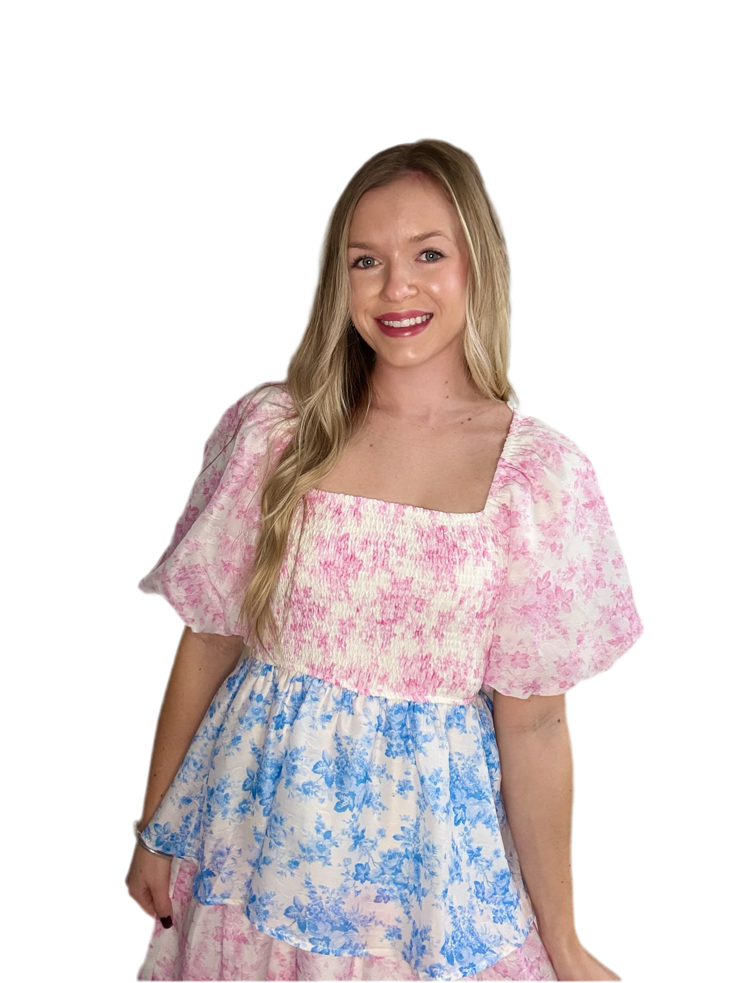 Smocked Tiered Floral Dress