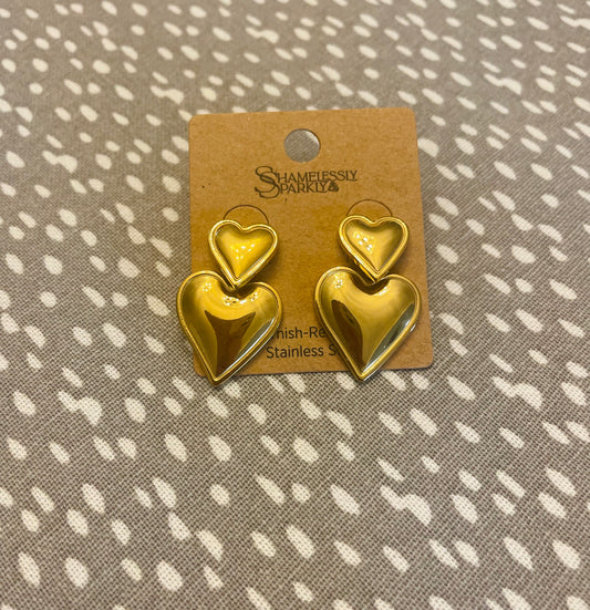 Heart Drop Earrings