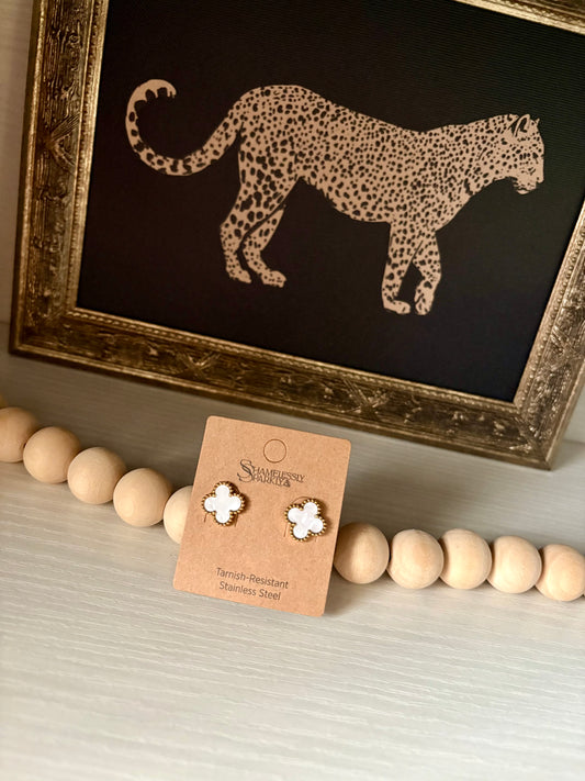 Pearl Clover Studs